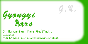 gyongyi mars business card